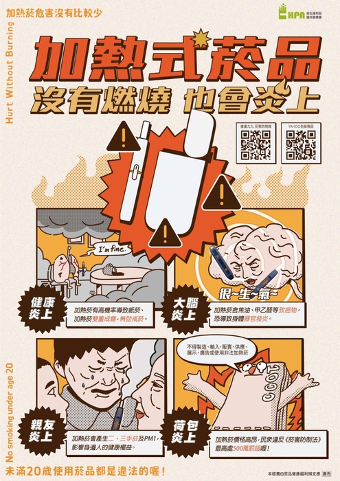 「加熱菸危害」宣導圖片